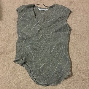 Zara Textured Gray Blouse